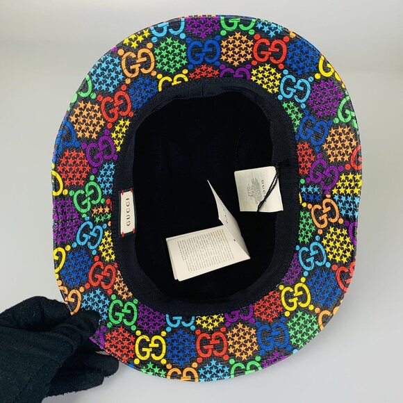 NWT Gucci GG Psychedelic fedora hat size M(58cm) - Picture 9 of 15